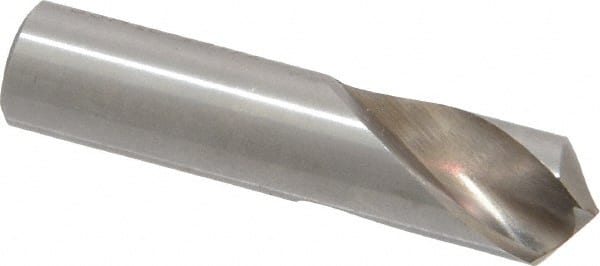 Interstate - 7/16" Body Diam, 118°, 2" OAL, High Speed Steel Spotting Drill - Strong Tooling