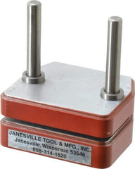 JT&M - 3" Guide Post Length, 5/8" Die Holder Thickness, Cast Iron, Mold Blank, Punch & Die Set - 1/2" Bushing Diam, 2-5/8" Overall Width x 2-1/4" Overall Depth - Strong Tooling