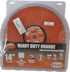 Core Cut - 14" Diam, 20mm Arbor Hole Diam, Wet & Dry Cut Saw Blade - Diamond-Tipped, Standard Round Arbor - Strong Tooling