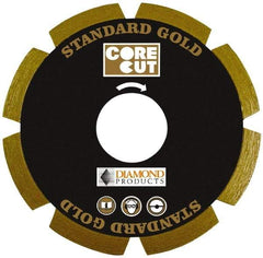 Core Cut - 5-1/2" Diam, 20mm Arbor Hole Diam, Wet & Dry Cut Saw Blade - Diamond-Tipped, Standard Round Arbor - Strong Tooling