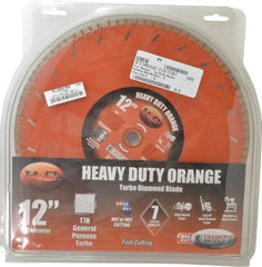 Core Cut - 12" Diam, 20mm Arbor Hole Diam, Wet & Dry Cut Saw Blade - Diamond-Tipped, Standard Round Arbor - Strong Tooling