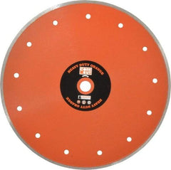 Core Cut - 10" Diam, 5/8" Arbor Hole Diam, Wet & Dry Cut Saw Blade - Diamond-Tipped, Standard Round Arbor - Strong Tooling