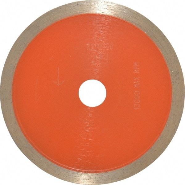 Core Cut - 4" Diam, 5/8" Arbor Hole Diam, Wet & Dry Cut Saw Blade - Diamond-Tipped, Standard Round Arbor - Strong Tooling