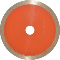 Core Cut - 4" Diam, 5/8" Arbor Hole Diam, Wet & Dry Cut Saw Blade - Diamond-Tipped, Standard Round Arbor - Strong Tooling