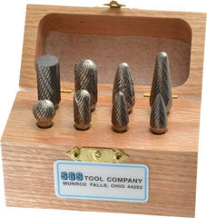 SGS Pro - 8 Piece, 1/4" Shank Burr Set - Tungsten Carbide - Strong Tooling