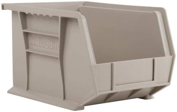 Akro-Mils - 50 Lb. Load Capacity, 10-3/4" Deep, Gray Polymer Hopper Stacking Bin - 7" High x 8-1/4" Wide x 10-3/4" Long - Strong Tooling