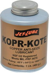 Jet-Lube - 1 Lb Can High Temperature Anti-Seize Lubricant - Copper/Graphite, -65 to 1,800°F, Copper/Bronze, Food Grade, Water Resistant - Strong Tooling