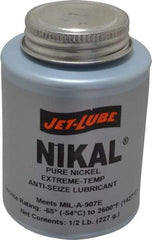 Jet-Lube - 0.5 Lb Can High Temperature Anti-Seize Lubricant - Nickel, -65 to 2,600°F, Silver Gray, Water Resistant - Strong Tooling