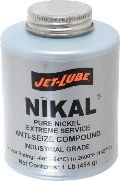 Jet-Lube - 1 Lb Can High Temperature Anti-Seize Lubricant - Nickel, -65 to 2,600°F, Silver Gray, Water Resistant - Strong Tooling