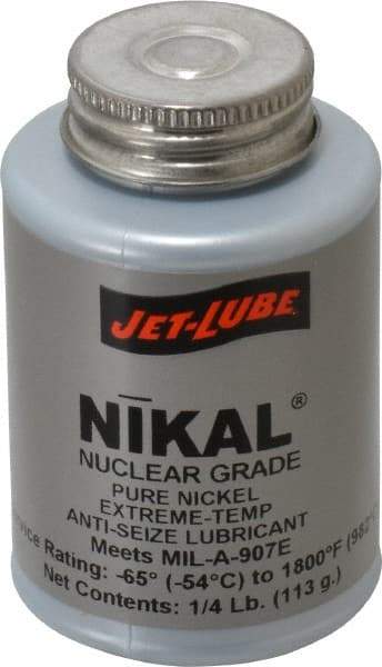 Jet-Lube - 0.25 Lb Can Extreme Temperature Anti-Seize Lubricant - Nickel, -65 to 1,800°F, Gray, Nuclear Grade - Strong Tooling