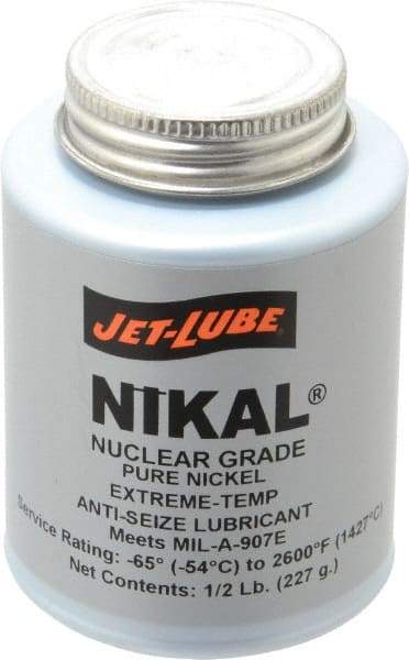 Jet-Lube - 0.5 Lb Can Extreme Temperature Anti-Seize Lubricant - Nickel, -65 to 2,600°F, Gray, Nuclear Grade - Strong Tooling