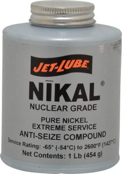 Jet-Lube - 1 Lb Can Extreme Temperature Anti-Seize Lubricant - Nickel, -65 to 2,600°F, Gray, Nuclear Grade - Strong Tooling