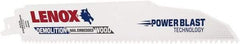 Lenox - 9" Long x 7/8" Thick, Bi-Metal Reciprocating Saw Blade - Straight Profile, 6 TPI, Toothed Edge, Universal Shank - Strong Tooling