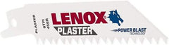 Lenox - 4" Long x 3/4" Thick, Bi-Metal Reciprocating Saw Blade - Tapered Profile, 6 TPI, Toothed Edge, Universal Shank - Strong Tooling