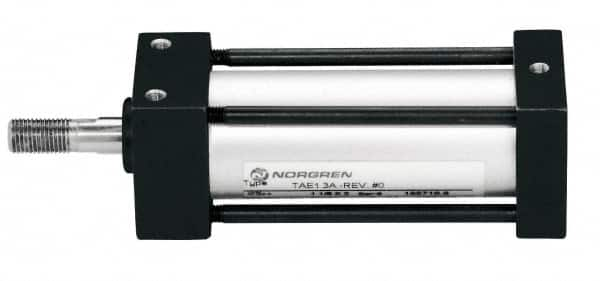 Norgren - 3" Stroke x 1-1/8" Bore Single Acting Air Cylinder - 1/8 Port, 5/16-18 Rod Thread, 150 Max psi, -20 to 200°F - Strong Tooling