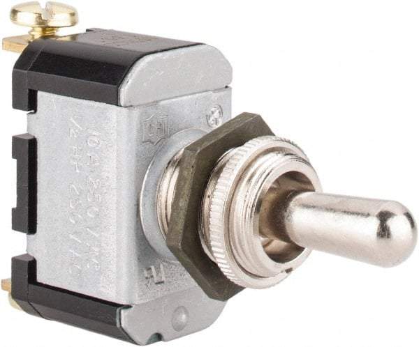 Eaton Cutler-Hammer - SPST Heavy Duty On-Off-On Toggle Switch - Screw Terminal, Bat Handle Actuator, 1/2 hp at 50 VAC hp, 125/250 VAC & 28 VDC - Strong Tooling