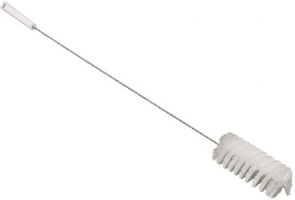 Vikan - 3" Diam Polyester Valve Brush - 34-1/4" OAL, 6-1/2" Head Length, Polypropylene & Stainless Steel Handle - Strong Tooling