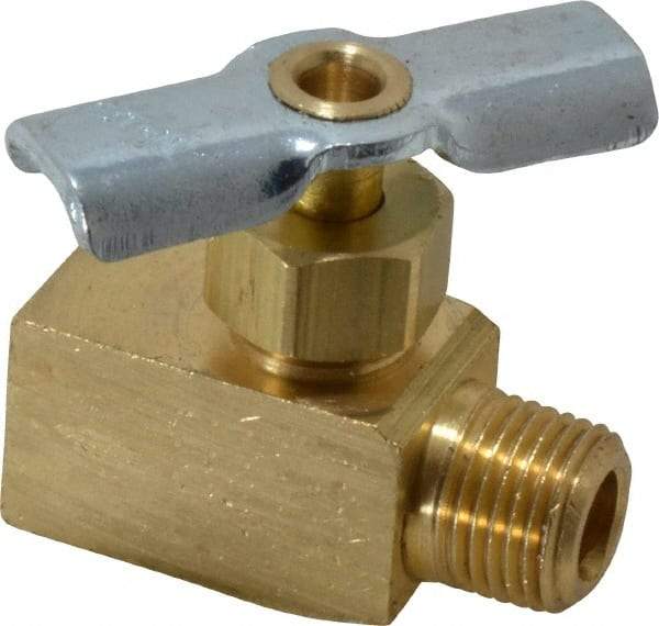 Eaton - 150 Max psi, 1/8" Pipe, Brass, Inline Instrumentation Needle Valve - FNPT x MNPT End Connections - Strong Tooling