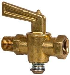 Eaton - Steel Pipe Fitting Drain Cock & Shutoff Valve - 1/8 Thread, 30 Max psi - Strong Tooling