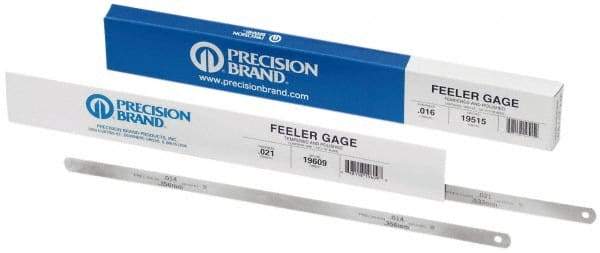 Precision Brand - Feeler Gages   Thickness (mm): 0.6400    Thickness (Decimal Inch): 0.0250 - Strong Tooling