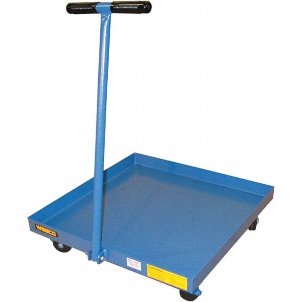 Wesco Industrial Products - 900 Lb Load Capacity, 30 & 55 Gal Drum Dolly - 25-3/4" Wide x 6" High, 4 Steel Wheels - Strong Tooling