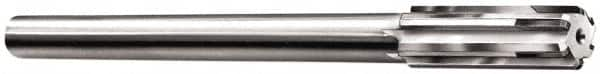 Made in USA - 0.646" Carbide-Tipped 6 Flute Chucking Reamer - Straight Flute, 9/16" Straight Shank, 2-1/4" Flute Length, 9" OAL - Strong Tooling