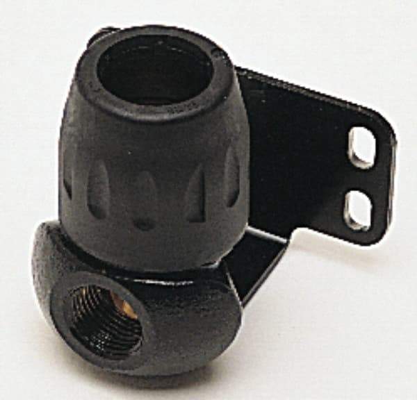 Transair - 1/2 & 1/4 Female NPT, 7/8" ID, Air Hose 45° One Port Wall Bracket - 232 Max psi, 3-5/8" Long, Plastic - Strong Tooling