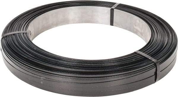 Made in USA - 2,688' Long x 1/2" Wide, Oscillated Coil Steel Strapping - 1,300 Lb Capacity, 0.023" Thick - Strong Tooling