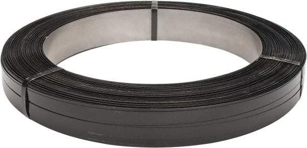 Made in USA - 1,334' Long x 3/4" Wide, Oscillated Coil Steel Strapping - 3,250 Lb Capacity, 0.031" Thick - Strong Tooling