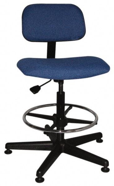 Bevco - Ergonomic Chair with Adjustable Footring - Cloth Seat, Royal Blue - Strong Tooling