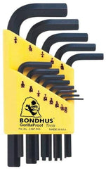 Bondhus - 13 Piece L-Key Hex Key Set - Hex Range 0.05 to 3/8" - Strong Tooling