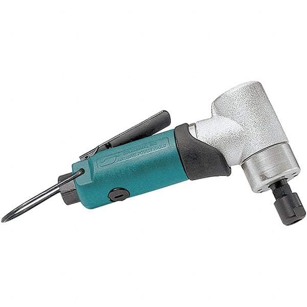 Dynabrade - 1/4" Collet, Angle Handle, Air Angle Die Grinder - 25,000 RPM, Front Exhaust, 18 CFM, 0.4 hp, 90 psi, 1/4 NPT Inlet - Strong Tooling