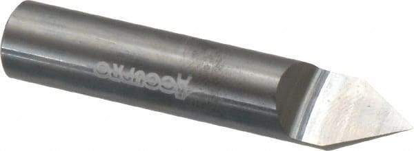 Accupro - 60° Incl Angle, 3/8" Shank Diam, 2" OAL, 3/8" Cut Diam, Conical Engraving Cutter - 1/2" LOC, 1 Flute, Right Hand Cut, Micrograin Solid Carbide, Uncoated - Strong Tooling