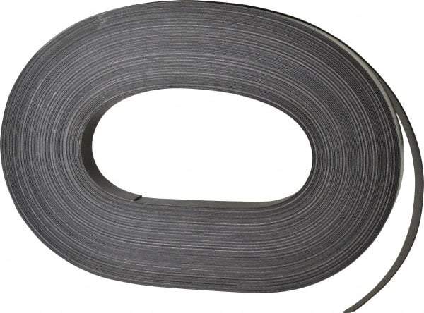 Mag-Mate - 100' Long x 3/4" Wide x 1/32" Thick Flexible Magnetic Strip - 6 Lb Max Pull Force, 3 Linear Ft/Lb Magnetic Pull Force, Adhesive Back - Strong Tooling