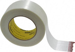 3M - 2" x 60 Yd Clear Rubber Adhesive Packaging Tape - Polypropylene Film Backing, 6 mil Thick, 170 Lb Tensile Strength, Series 897 - Strong Tooling