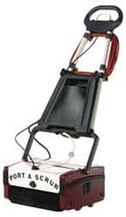 Minuteman - 12" Cleaning Width, Electric Floor Scrubber - 1 hp, 650 RPM, 45" Water Lift, 1 Gal Tank Capacity, Series P12 - Strong Tooling