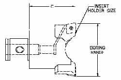 Parlec - 29.97mm Body Diam, Manual Twin Cutter Boring Head - 32.26mm to 49.53mm Bore Diam - Exact Industrial Supply