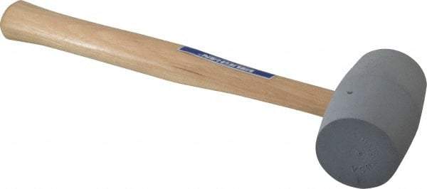 Vaughan Bushnell - 1-1/4 Lb Head Rubber Mallet - 10-5/8" OAL, Wood Handle - Strong Tooling