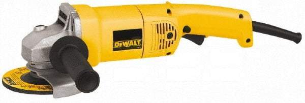 DeWALT - 5" Wheel Diam, 10,000 RPM, Corded Angle & Disc Grinder - 5/8-11 Spindle, 12 Amps - Strong Tooling