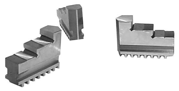 Buck Chuck Company - 15" Max Chuck Diam Compatibility, Steel Tongue & Groove Hard Lathe Top Jaws - 2" High - Strong Tooling