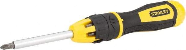 Stanley - 10 Piece Mini-Ratchet Bit Screwdriver Kit - Phillips, Slotted, Torx, Square, Pozidriv, Standard - Strong Tooling