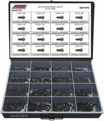 Value Collection - 1,100 Piece Steel Socket Head Cap Screws - #6 to #10 Thread - Strong Tooling