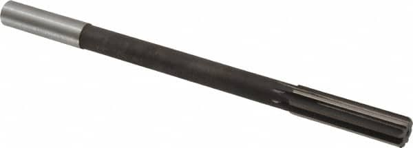 Interstate - 0.611" High Speed Steel 8 Flute Chucking Reamer - Straight Flute, 9/16" Straight Shank - Strong Tooling