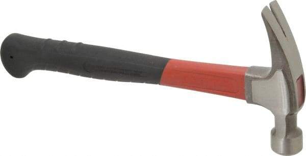 Plumb - 1 Lb Head, Straight Rip Claw Premium Plumb Hammer - 13" OAL, Smooth Face, Fiberglass Handle with Grip - Strong Tooling