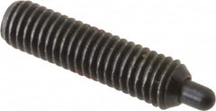 Gibraltar - M5 x 0.8, 19mm Thread Length, 3mm Plunger Projection, Steel Threaded Spring Plunger - 2.36mm Max Plunger Diam, 19mm Plunger Length, 2.89 Lb Init End Force, 11.02 Lb Final End Force, 2.5mm Hex - Strong Tooling