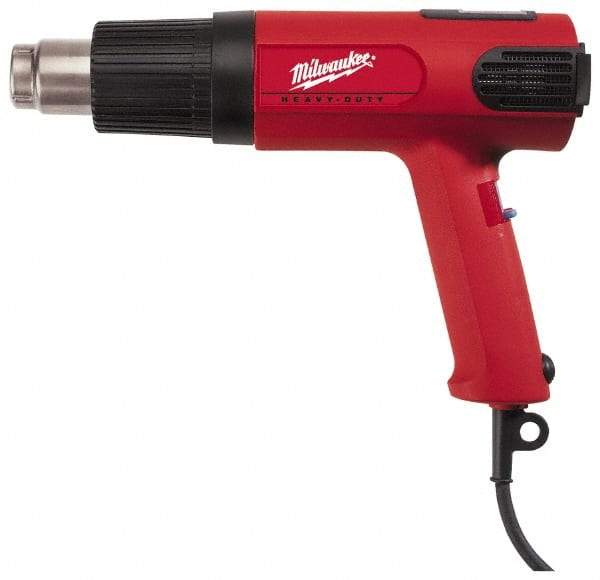 Milwaukee Tool - 90 to 1,100°F Heat Setting, 7 to 16 CFM Air Flow, Heat Gun - 120 Volts, 12.5 Amps, 1,500 Watts, 11.5' Cord Length - Strong Tooling