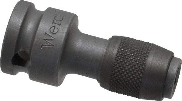 Wera - 3/8" Drive, 1/4" Insert, Hex Drive Bit Adapter - Quick Release, 1-11/16" OAL - Strong Tooling