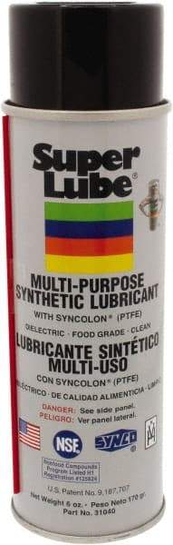 Synco Chemical - 6 oz Aerosol Synthetic General Purpose Grease - Translucent White, Food Grade, 450°F Max Temp, NLGIG 2, - Strong Tooling