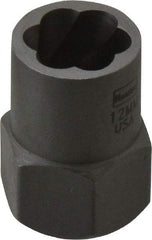 Irwin Hanson - 3/8" Drive Reverse Spiral Flute Hex Bolt Remover - 12mm Hex, 2" OAL - Strong Tooling