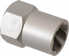 Irwin Hanson - 1/2" Drive Reverse Spiral Flute Hex Bolt Remover - 13/16" Hex, 2" OAL - Strong Tooling